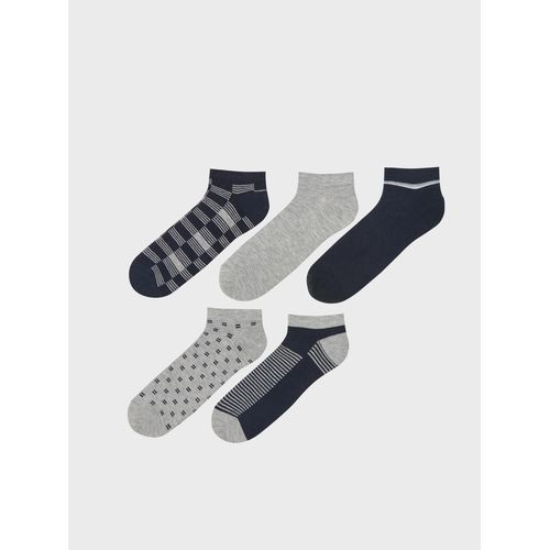 Patterned Men's Booties Socks 5 Pack
