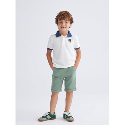 Polo Neck Embroidered Boys T-Shirt And Shorts 2 Pack