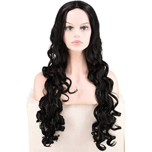 Long Curly Black Synthetic Hair Wig