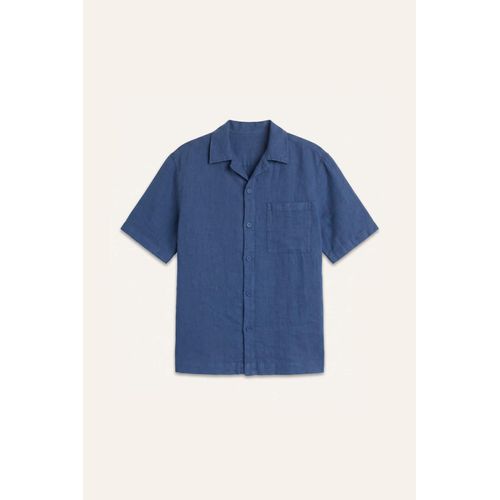Relax Fit Apache Neck Woven Short Sleeve Shirt