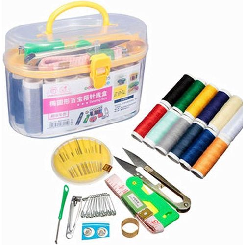 Sewing Kit - Box - Plastic Metal - Multi Color - Electric Power - Threads Included