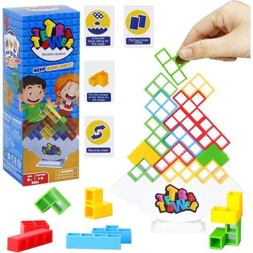 Building Balance Block Game STEM Toys for Kids & Family, Balancing Blocks Board Games Stacking Fun Toy for Children, Adults, Party
