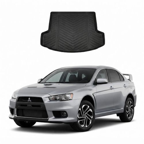 Car Trunk Mat for Mitsubishi Lancer EX – Waterproof Rubber Cargo Liner – Heavy-Duty Boot Floor Protector