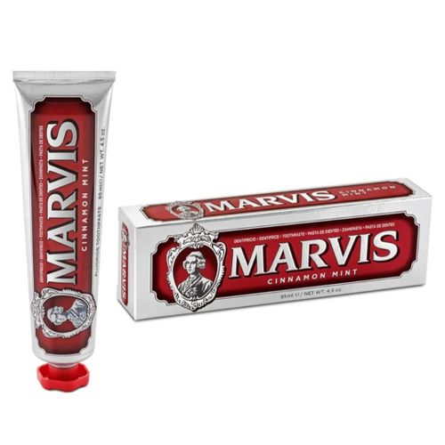 Cinnamon and mint toothpaste (85 ml) eliminates bad breath.