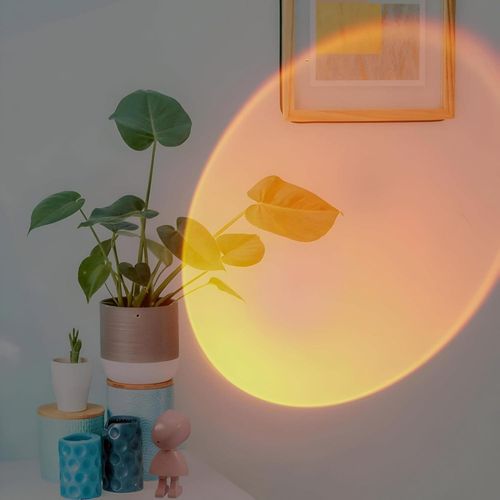 USB POWERED - Enjoy the convenience of a USB powered sunset projection lamp, featuring touch control switch and energy-saving LED lights, perfect for any space in your home.