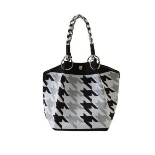 Bow Knit Bag Stylish Womens Versatile Knit Bucket Handbag with Wrist Strap Perfect for Shopping and Casual Outings Cute and Lightweight Design Color Model 3