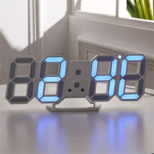 3D LED Digital Clock Snooze Bedroom Desk Alarm Clocks