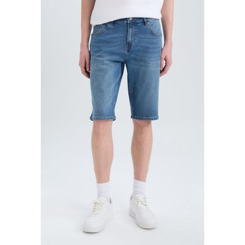 Slim Fit Blue Bermuda Shorts Jeans Shorts