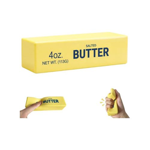 New Butter Squishy Slow Rising Stress Relief, Realistic Butter Stick Squeeze, Soft PU Foam Fidget for Anxiety & Sensory Relief, Cute Desk Decor for Kids & Adults, Office & School(1PCS)