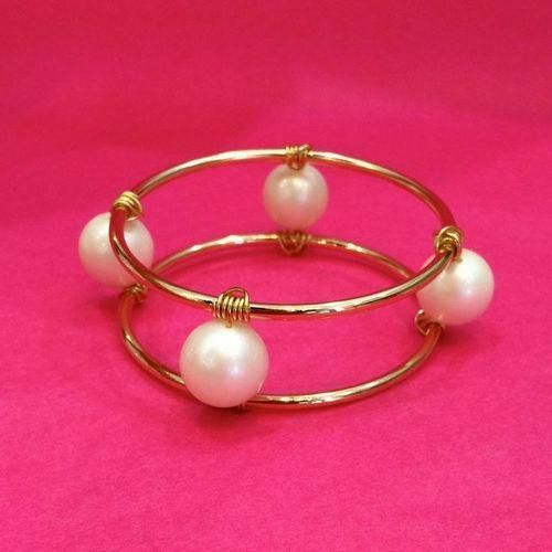Handmade Copper Bracelet With Pearls Mallorca