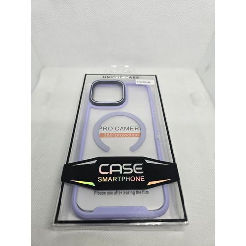 Magnetic Case Compatible with iPhone 16 6.1 MagSafe Military Shockproof Protection Matte Clear Phone Cover purple