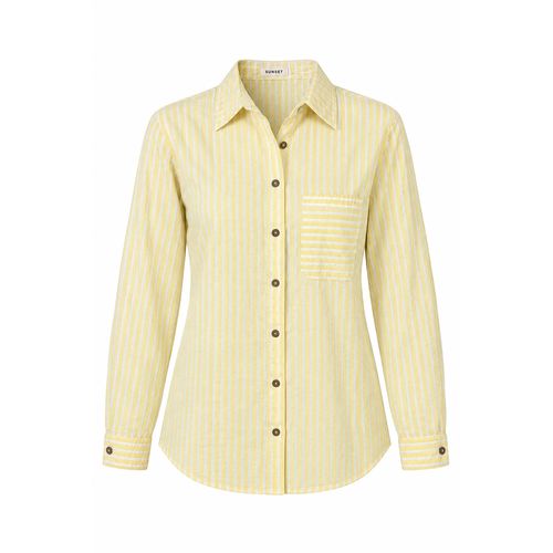 Lined Blouse For Women - FISCOSE- Full Sleeve - YELLOW
