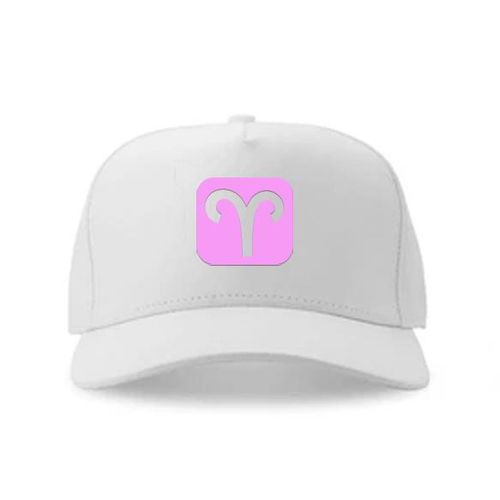 CAP (White) Logo Pink for men and women with sun protection.sports cap with distinctive shapes(Aries)
