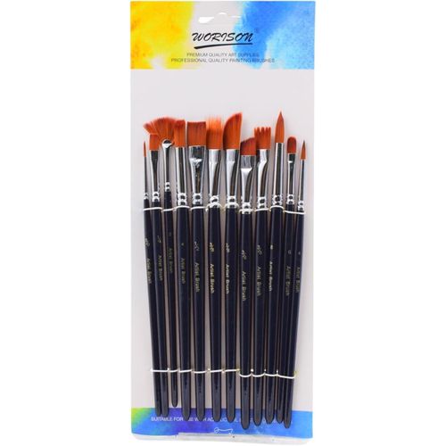 Artist Brush Set, 12 Pieces - Black 6857588103456-27