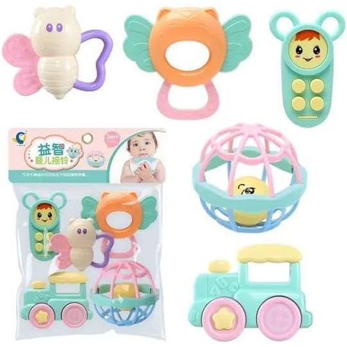 5 In 1 Rubber Baby Rattle