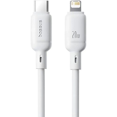 Silky Series Fast Charging Cable Type-C to iP 20W 2m Moon White