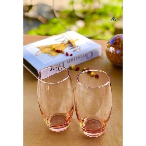 Pasabahce Pasabahce Set Of 6 Large Juice Cups - Barrel - 500 Ml - Pink- Turkish Origin