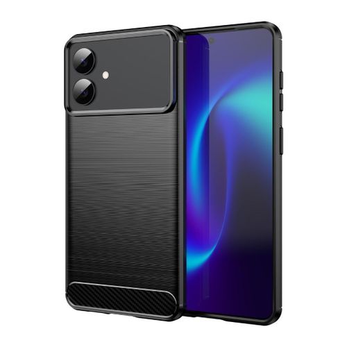 Samsung Galaxy S26 Edge Case Cover – Rugged Shield Shockproof TPU Protective Cover with Brushed Carbon Fiber Texture and Anti-Slip Grip (Black)