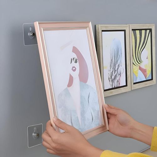 Decor Hooks - Heavy-Duty No-Drill Adhesive Wall Mounts for Frames, Shelves, and Décor Elements – Damage-Free, Strong Adhesion for Walls & Doors Pack 30 Pieces