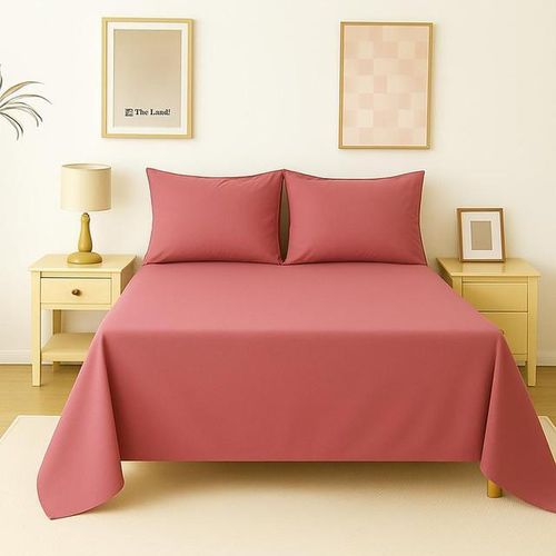 Microfiber Plain Bed Sheet Set 2 pcs (Cashmere, 180 * 220 cm)