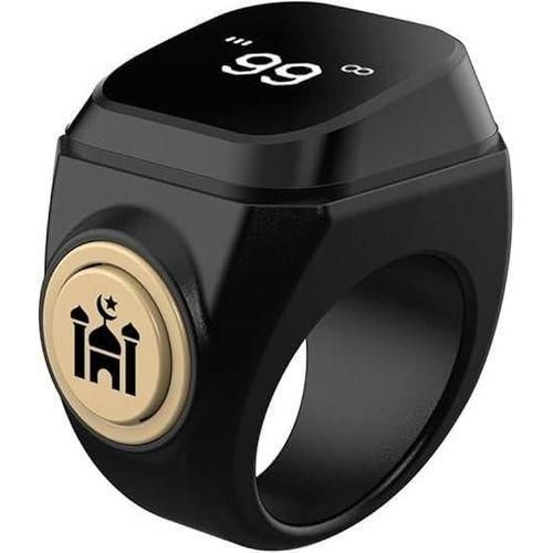A smart electronic zikr ring designed to meet the needs of Muslims for tasbih alerts and prayer times - color may vary -. size 20