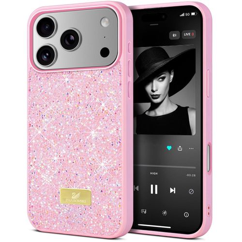 Glitter Protective Case for iPhone 17 Pro Max 6.9-Inch, Supports wireless charging, Shock-absorbing protection, Scratch-resistant surface - Pink