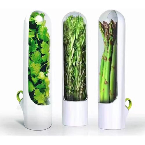 Herb Saver Pod Cilantro Containers For RefrigeratorContainer Keeper for Freshest Produce Herb Storage Container for Cilantro Mint Asparagus1 Pack