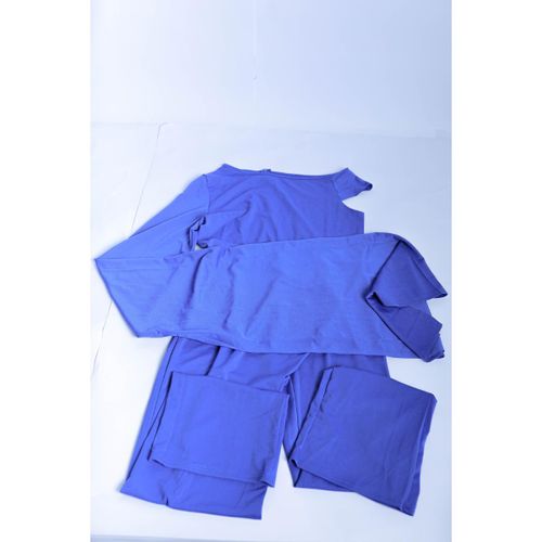 Women Casual Shoulder Wide-leg Jumpsuit - Blue- XXXL - Blue