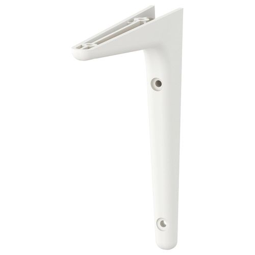 Bracket White wall shelf bracket, simple design, made of recycled plastic, l-shaped, strong support.
