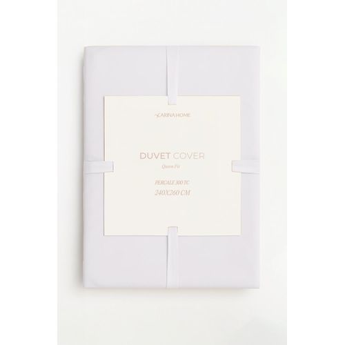 Percale Queen Duvet Cover with Border TC300