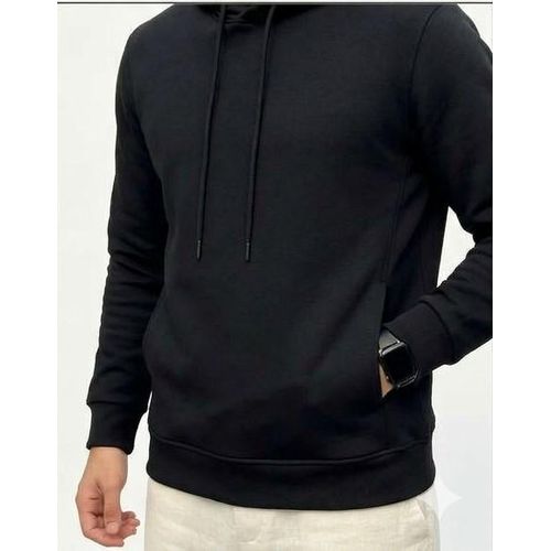 Hoodie– 100% Cotton – Regular Fit Solid – Black
