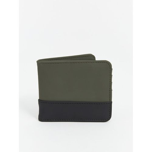 Color Block Leather Look Men's Wallet