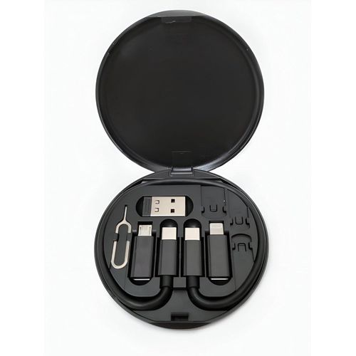 USB Cable Set - Multifunctional Fast Charging and Data Transfer with Multi Case Converter for C to Lightning and Micro USB 1PCS