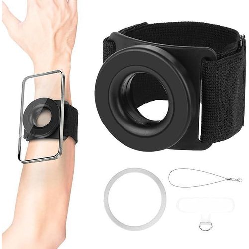360° Rotatable Sports Phone Holder for Wrist & Forearm - Universal Running Armband for 4-7" Smartphones - Adjustable Silicone Strap for Jogging, Gym, Cycling, & Hiking - S210