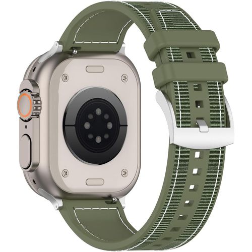 Dl3 Mobilak Sport Silicone Nylon Band Designed for Apple Watch Band 49mm 46mm 45mm 44mm 42mm for Men Women Waterproof Soft Replacement Strap for iWatch Ultra2 Ultra SE SE2 Series 10 9 8 7 6 5 4 3 2 1