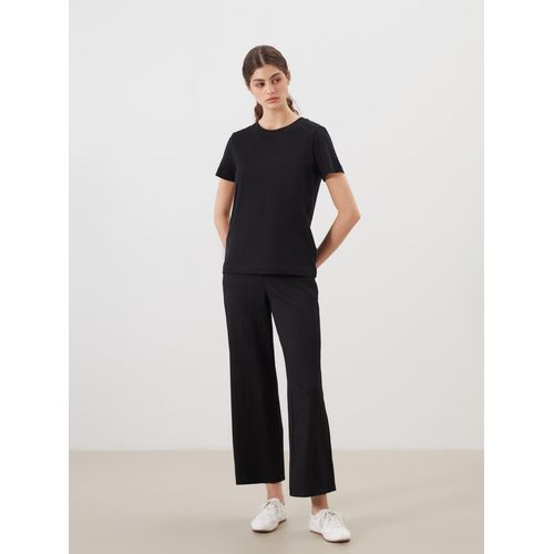 Elasticated Waist Textured Women's Trousers