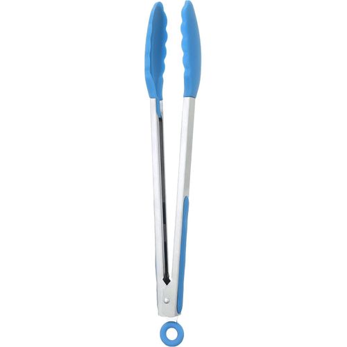 best quality large silicone grabbing tong, made in china blue and silver