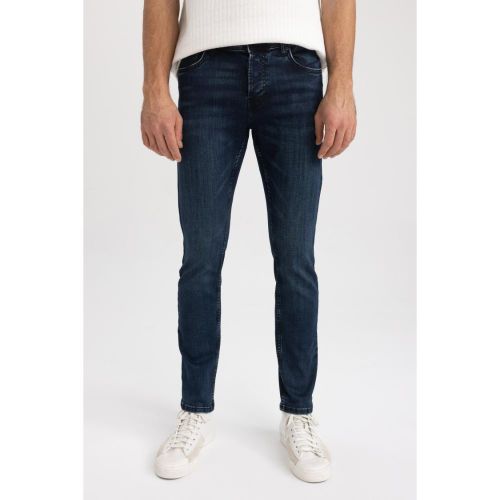 Man Carlo - Skinny Fit Denim Trousers - Blue Black