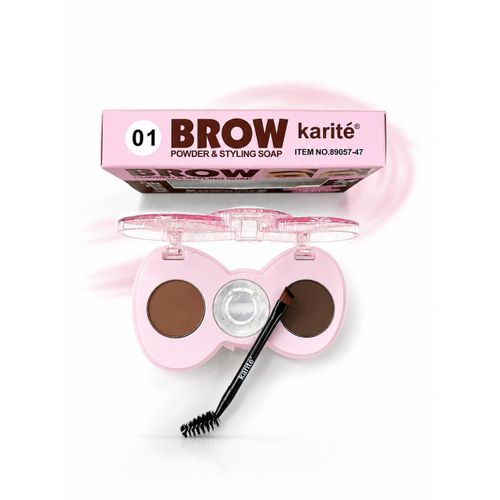 BROW POWDER & STYLING SOAP WATERPROOF 3D SHAPING 2 in 1 with brush shade 01 3g+2g