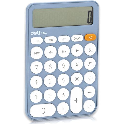 Cute Green Calculator Desktop Big Buttons Small Simple Handheld Calculator Basic with 12 Digit Large LCD Display Girls Aesthetic for Standard for School Home Office (Blue)