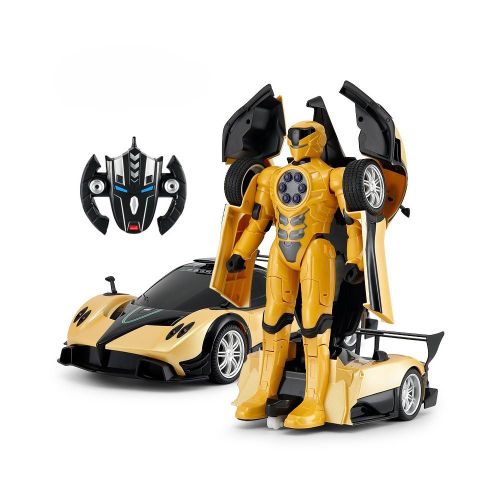 Transformable Robot Car with Remote Control - Yellow - 74600