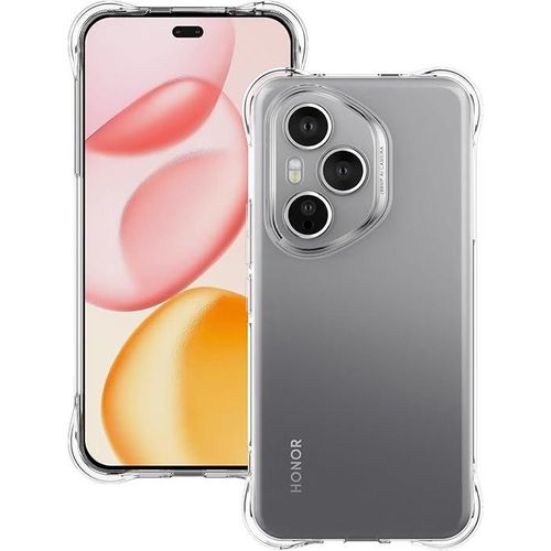 غطاء سيليكون ناعم مضاد للصدمات متوافق مع Honor 400 Pro 5G مع حماية للكاميرا، غطاء TPU سيليكون مقاوم للخدش، رقيق وناعم، شفاف