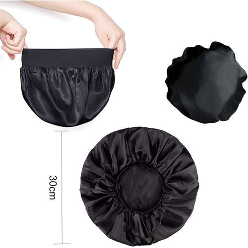 Silk Hair Cap for Sleeping, Silk Sleep Bonnet, 1 Piece Night Sleep Cap for Women Girls, Hair Care Sleep Cap Elastic Hair Cap for Black Hair and Curly Hair