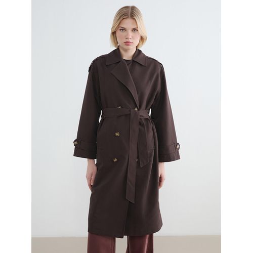 Double-Breasted Sash Women's Trenchcoat