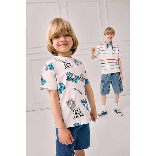 Baby Boy Regular Fit Short Sleeve T-Shirt - Ecru