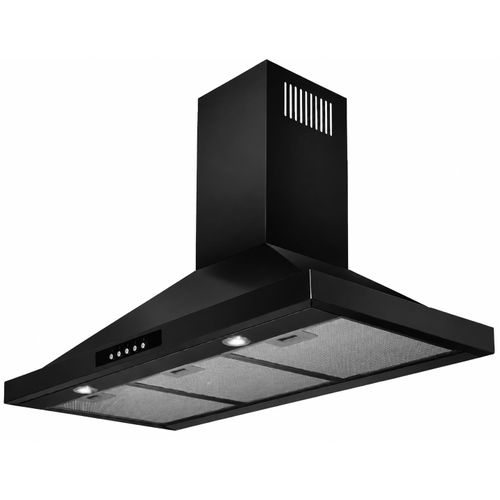 Kitchen Cooker Hood 90 cm 1000 m3 h Suction Power , 3 Speeds LED Lighting Touch , Black , VR BL 90 1000 ,Turkey