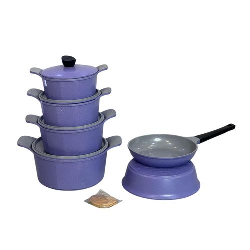 12-piece granite cookware set - high quality(Multicolore)