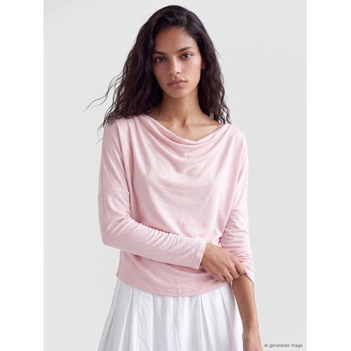 Slash Neck Modal Blend Blouse