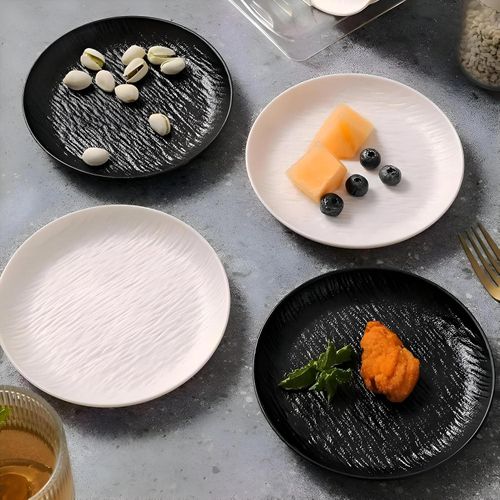 Entertaining Essentials - Ornamental 6-Piece Dish Pack and Acrylic Rack Designed for Sophisticated Snack Arrangement and Dining Aesthetics