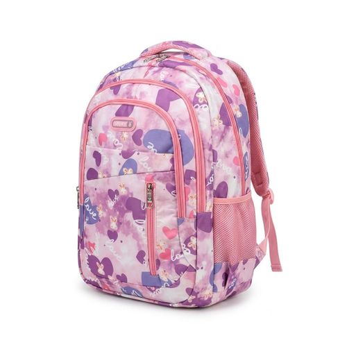 Girls' backpack suitable for school, lessons, and the club - Purple